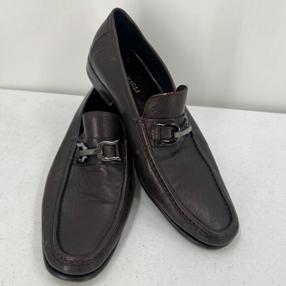 Bruno Magli 10.5M Brown Leather Bit Loafers - Picture 10 of 13